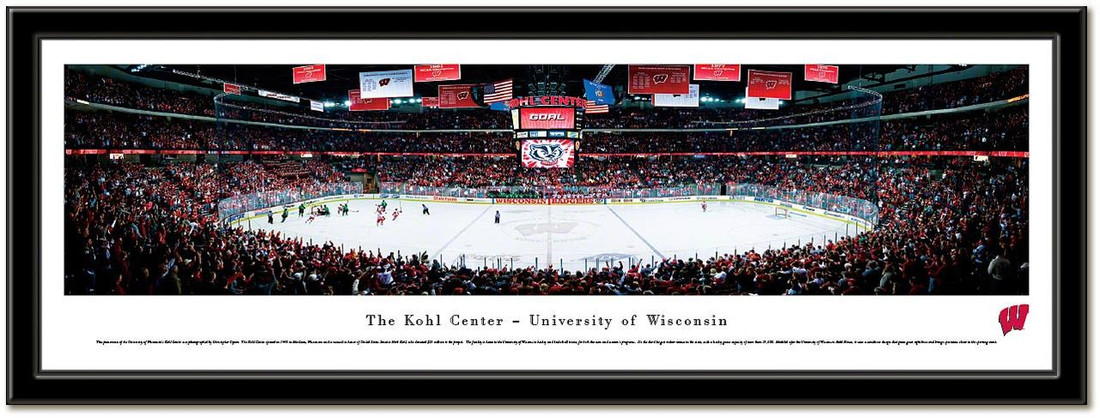 Wisconsin Hockey The Kohl Center Framed Picture no mat