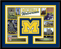 Michigan Wolverine Memories Collage Framed Picture
