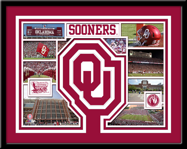 Oklahoma Sooners Memories Collage Framed Picture