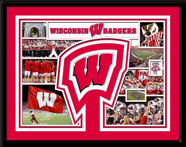 Wisconsin Badgers Memories Collage Framed Picture