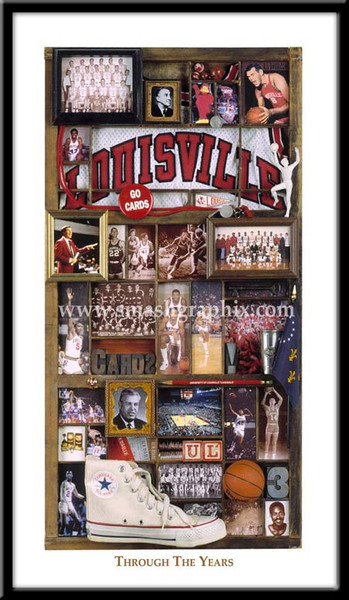 Louisville Basketball Through the Years Framed Picture