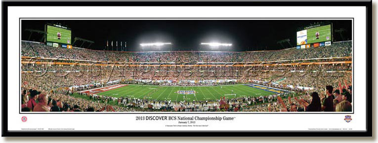 Alabama 2013 BCS Football National Champions Panoramic Print no mat