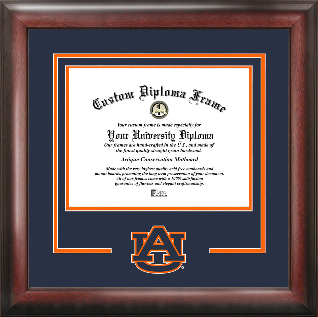 auburn university spirit diploma frame certificate framing