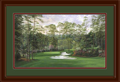 Augusta 10th hole Camellia framed golf art