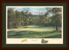 Golden Bell 12th hole Augusta National framed limited edition art print