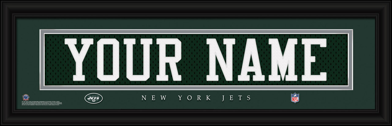 Personalized Jersey Nameplate Framed Print