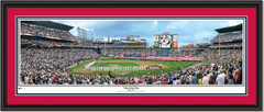 Atlanta Braves Turner Field Panoramic Opening Day Double Matting and Black Frame