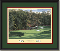 White Dogwood Augusta 11th Hole Framed Golf Art Print
