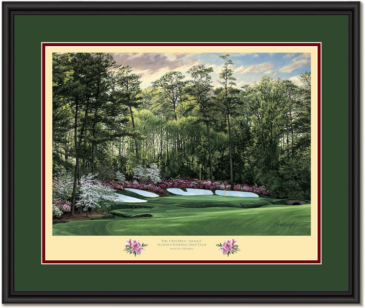 Azalea Augusta 13th Hole Framed Golf Art Print