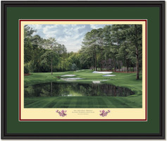 Redbud Augusta 16th Hole Framed Golf Art Print
