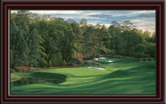 Augusta National 11th Hole Framed Canvas Art framed