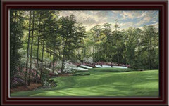 Augusta National 13th Hole Framed Canvas Art framed