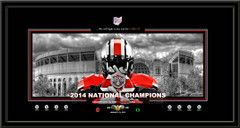 Ohio State Champions Bleed Scarlet and Gray Framed Print no matting