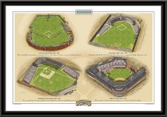 Brooklyn Historic Ballparks of Baseball Framed Print