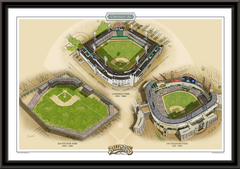 Chicago AL Historic Ballparks of Baseball Framed Print