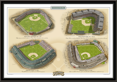 Chicago NL Historic Ballparks of Baseball Framed Print