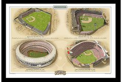 Cincinnati Historic Ballparks of Baseball Framed Print