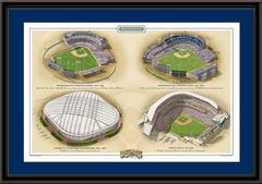 Minnesota Historic Ballparks of Baseball Framed Print