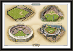 Pittsburgh Historic Ballparks of Baseball Framed Print