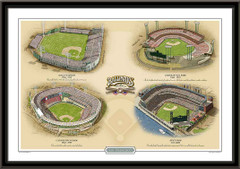 San Francisco Historic Ballparks of Baseball Framed Print