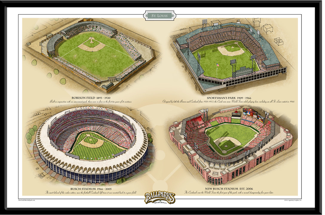 Busch Stadium St. Louis Cardinals Aerial Print