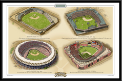 St Louis Historic Ballparks of Baseball Framed Print
