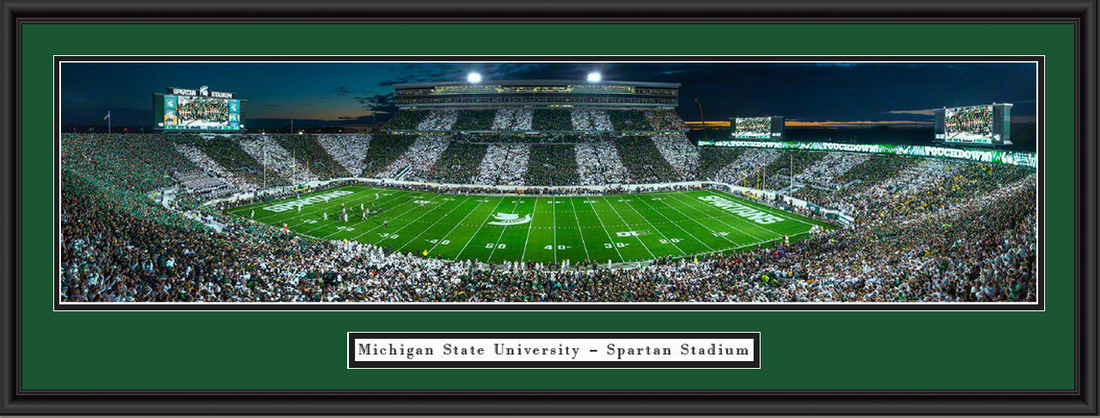 Msu Spartans Stripe The Stadium Framed Picture Vs Oregon