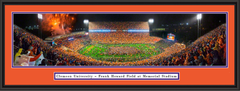 Clemson Memorial Stadium Gather at the Paw Picture with double matting and black frame