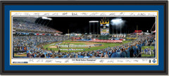 Royals Game 1 and 5 2015 World Series Framed Print With Signatures Double Matted