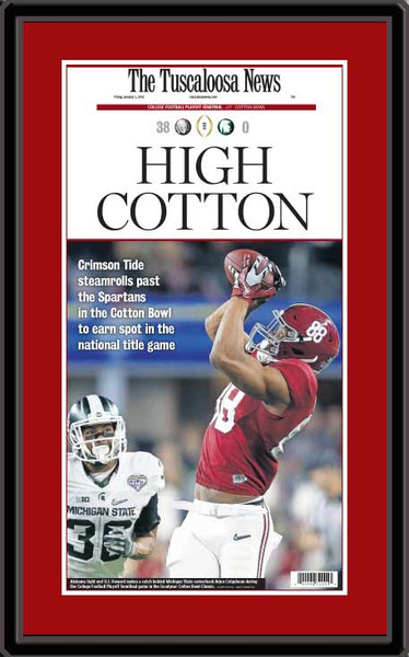 Alabama Cotton Bowl Newspaper Headlines Framed Poster