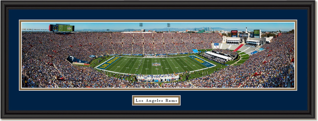 Los Angeles Rams Framed Panoramic Print - Los Angeles Memorial Coliseum