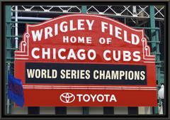 Chicago Cubs 2016 World Series Champion Wrigley Field Sign Framed Print