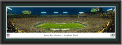 Green Bay Packers Lambeau Field Night Game Framed Panoramic Print
