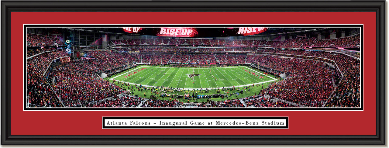 Atlanta Falcons First Game Mercedes-Benz Stadium Framed Panoramic Picture