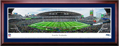 Seattle Seahawks Lumen Field Framed Panoramic Picture Single Mat and Cherry Frame
