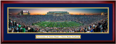 Notre Dame Fighting Irish Football - Twilight - Framed  Panoramic Picture