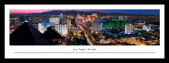 Las Vegas Skyline at Twilight Aerial Framed Picture