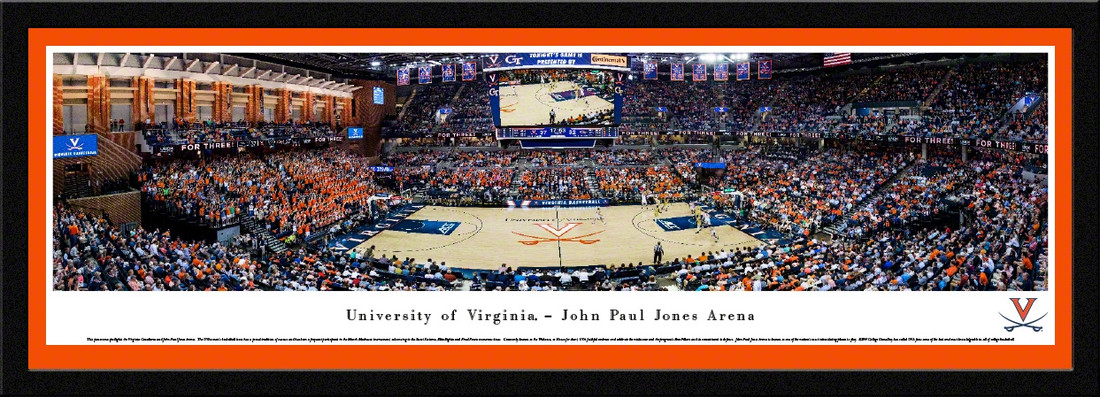 Virginia John Paul Jones Arena Basketball Framed Picture