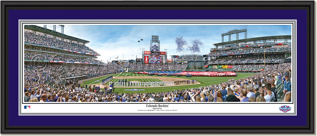 Colorado Rockies Opening Day Coors Field Framed Picture Double Mat Black Frame