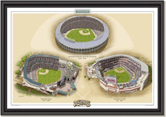 Atlanta Braves Historic Ballparks of Baseball Framed Print