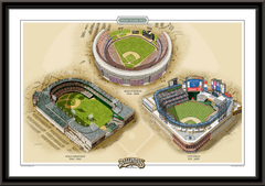 New York Historic Ballparks of Baseball Framed Print