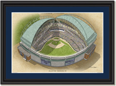 Miller Park Large Illustration Home of Milwaukee Brewers