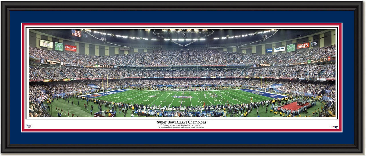 New England Patriots Super Bowl Xxxvi Champions. Sports Memorabilia and Prints from My Team Prints.