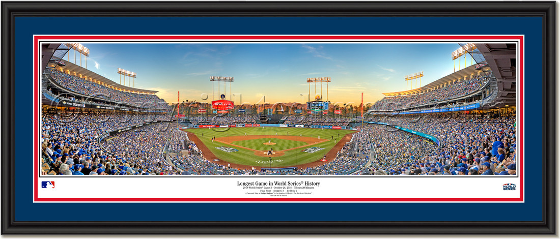 Longest Game in World Series History Framed Print Double Matting and Black Frame