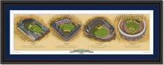 New York Historic Ballparks of Baseball Framed Panoramic