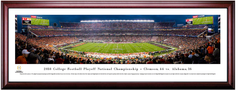 2018 Clemson and Alabama CFP National Championship KICKOFF Framed Print - Cherry Frame
