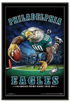 Philadelphia Eagles Team Mascot End Zone Framed Poster 