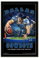 Dallas Cowboys Team Mascot End Zone Framed Poster