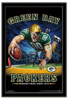 Green Bay Packers Team Mascot End Zone Framed Poster 