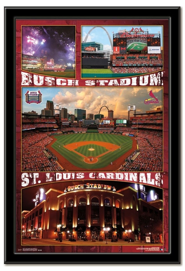 St. Louis Cardinals' Busch Stadium Framed Collage Poster